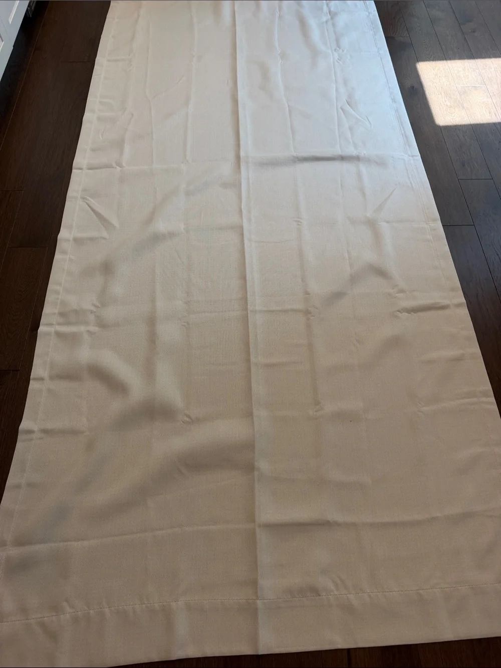 Exclusive Fabrics Ivory Linen Look Curtain Panel 49x105 Drapery - C11-4